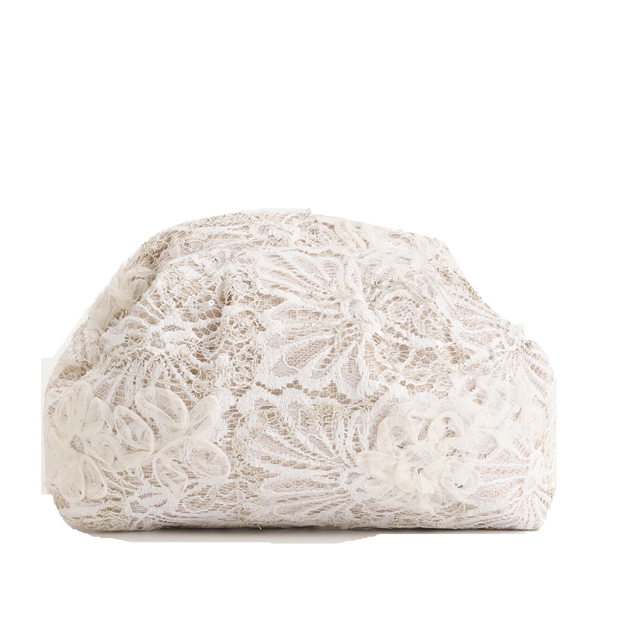Embroidery Bali - Dantel Bulutlar El Çantası,Çiçek Nakışı,Boho,Yazlık Plaj
