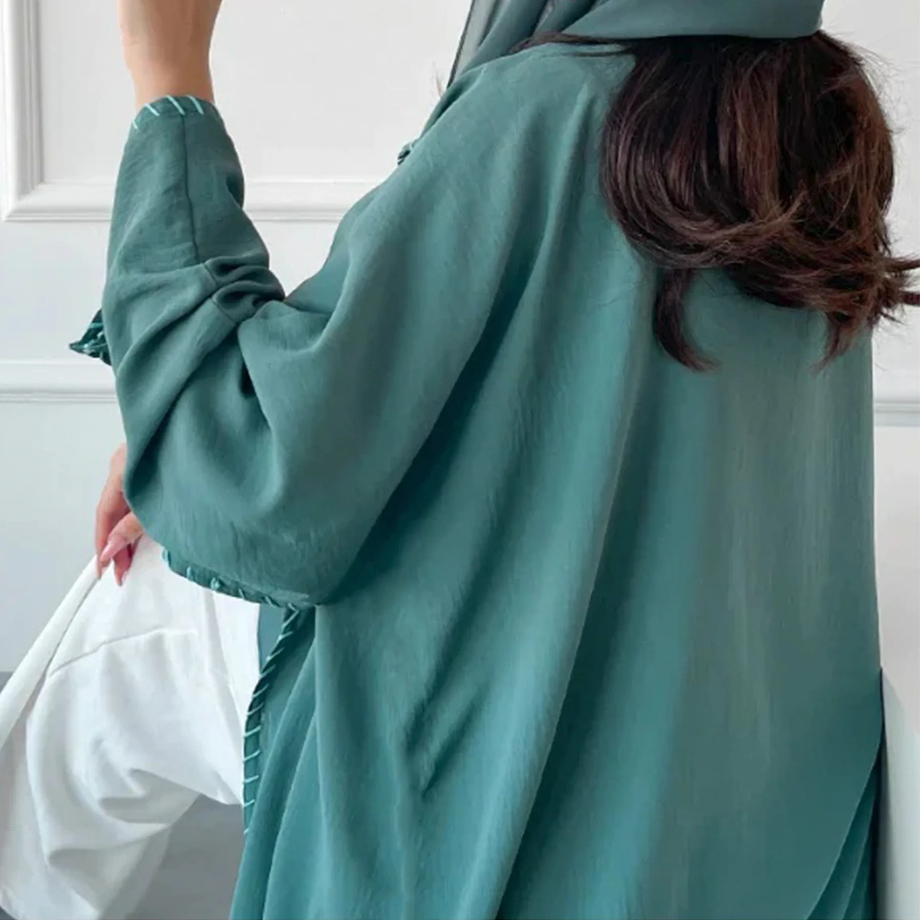 Embroidery Kebaya - Fas Kimonosu Açık Abayalar Lüks Dubai