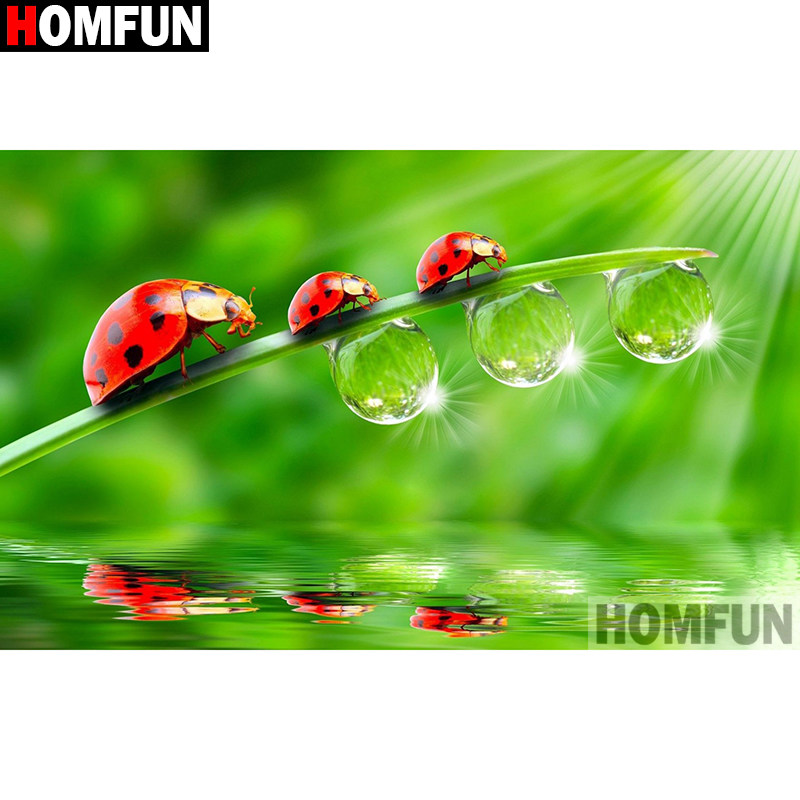 HOMFUN Sanat 5D Diy Elmas Boya - Embroidery Lady Bug incelemesi ve fiyatı