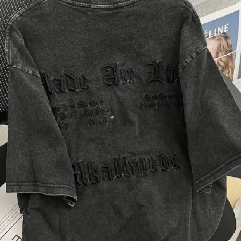 Vintage sanat klasik mektup na - Embroidery Cotton Shirt incelemesi ve fiyatı