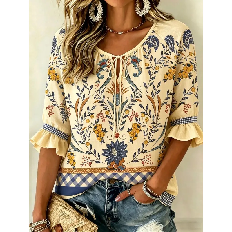 Kadın İlkbahar Yaz 3D Baskılı  - Embroidery Online incelemesi ve fiyatı